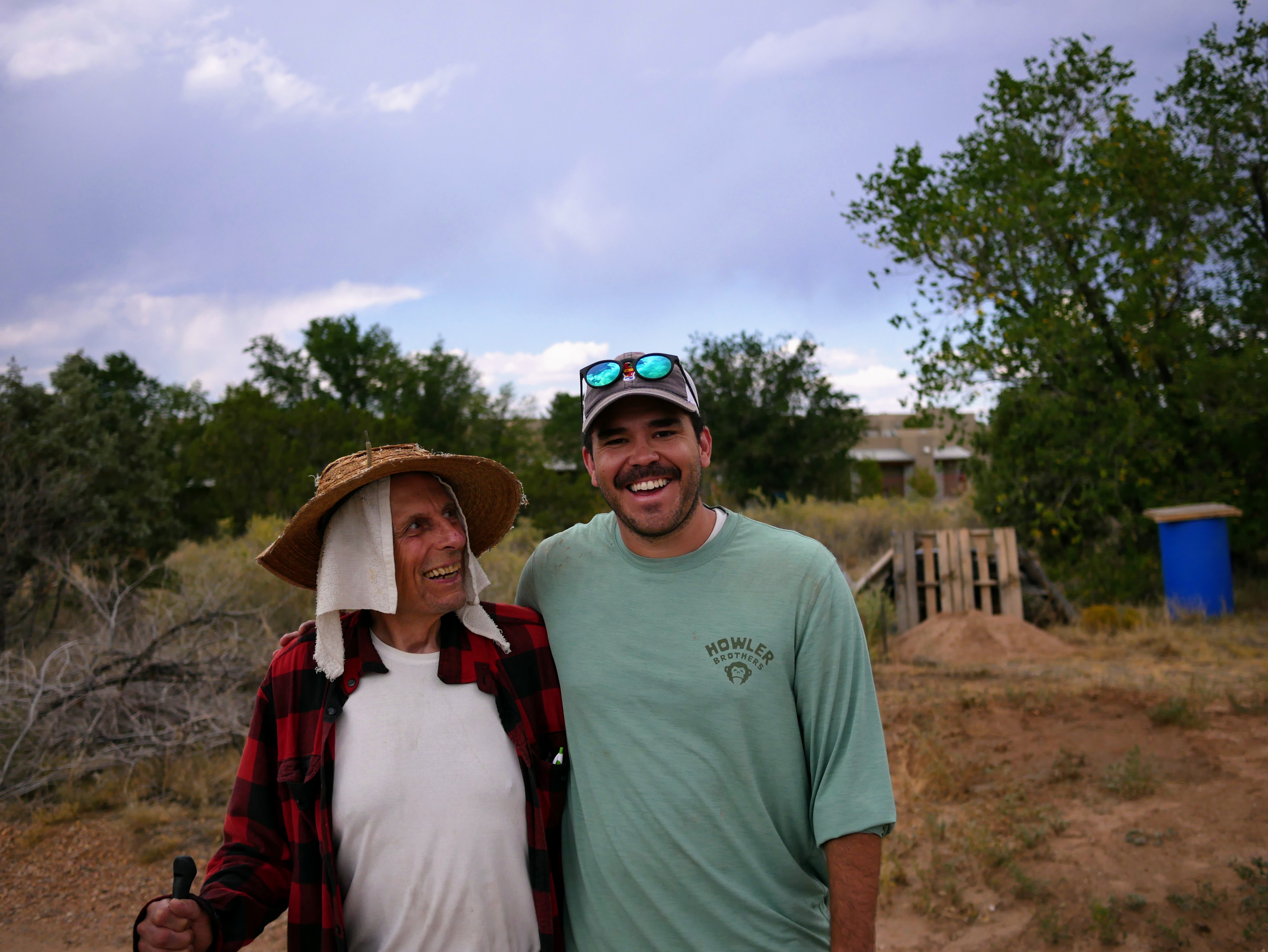 George Wright, sponsor of the Adobe program at SFCC, and Mateo in Santa Fe, New Mexico 2023